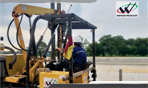 Pemasangan Guardrail Waskita Baja di Toll Cimanggis Cibitung